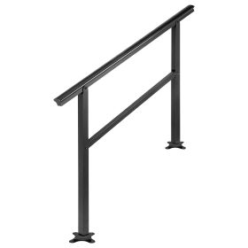 VEVOR Handrail Outdoor Stairs 47.6 X 35.2 Inch Outdoor Handrail Outdoor Stair Railing Adjustable from 0 to 30 Degrees Handrail for Stairs Outdoor